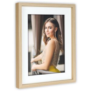 Cadre photo ZEP ASOS en bois gris & naturel avec...