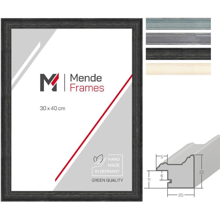 Cadre photo Landhaus en bois massif MendeFrames H470 – 4 teintes