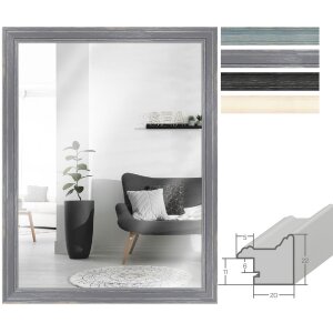 Mirroir mural MendeFrames H470 – Style campagne, 4...