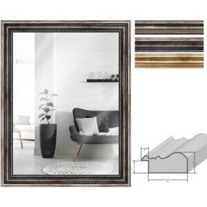 Miroir mural H450 Antique – Cadre en bois massif...