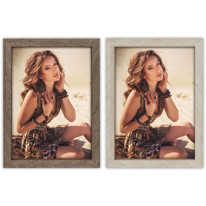 ZEP Rodex Cadre Photo Portrait en Bois, Brun ou Gris, Tailles Choissables