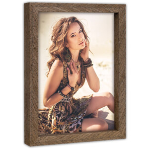 ZEP Rodex Cadre Photo Portrait en Bois, Brun ou Gris, Tailles Choissables