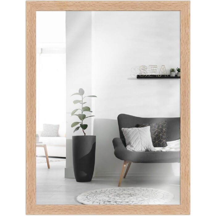 Miroir mural classique chêne 50x75 cm - MendeFrames