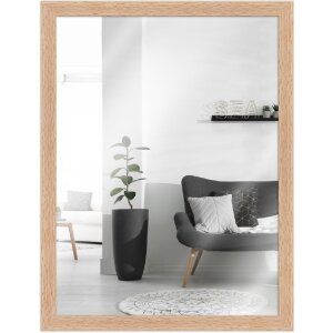 Miroir mural classique chêne 50x75 cm - MendeFrames