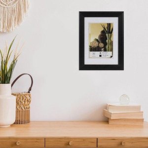 Cadre en bois 10x15 cm Artos - noir