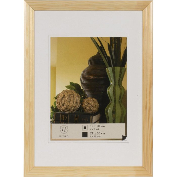 Henzo Cadre en bois 21x30 cm nature DIN A4 Cadre pour documents officiels