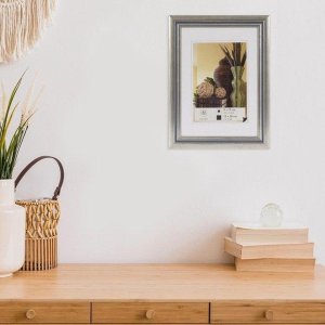Henzo cadre en bois Artos 21x30 cm argenté DIN A4 cadre pour documents