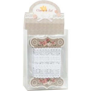 Ruban de dentelle blanc 45 cm