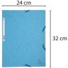 Chemise à 3 rabats avec élastique Carton de Manille 400g-m2 - A4 Turquoise