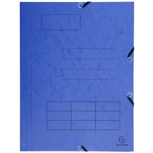 Chemise avec élastique, 3 rabats et impression dorganisation en carton Manila 355g, pour format A4 Couleurs assorties