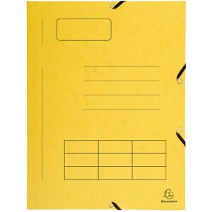 Chemise avec élastique, 3 rabats et impression dorganisation en carton Manila 355g, pour format A4 Couleurs assorties