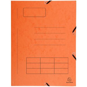 Chemise avec élastique, 3 rabats et impression dorganisation en carton Manila 355g, pour format A4 Couleurs assorties