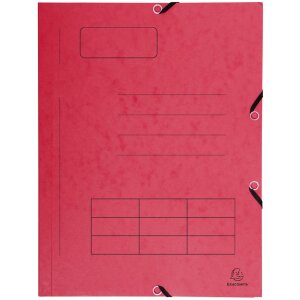 Chemise avec élastique, 3 rabats et impression dorganisation en carton Manila 355g, pour format A4 Couleurs assorties