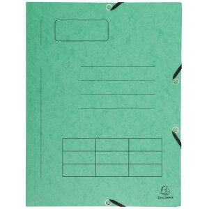 Chemise avec élastique, 3 rabats et impression dorganisation en carton Manila 355g, pour format A4 Couleurs assorties