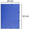 Chemise avec élastique, 3 rabats et impression dorganisation en carton Manila 355g, pour format A4 Couleurs assorties