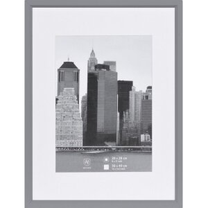 Henzo cadre plastique METALLICA argent 30x40 cm avec...