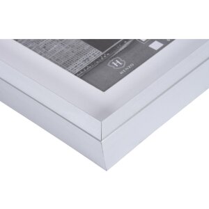 Henzo cadre plastique METALLICA argent 30x40 cm avec passe-partout 20x28 cm