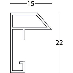 Henzo cadre plastique METALLICA argent 30x40 cm avec passe-partout 20x28 cm