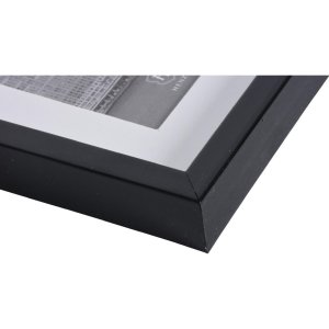 Cadre plastique Henzo METALLICA 30x45 cm noir avec passe-partout 20x30 cm
