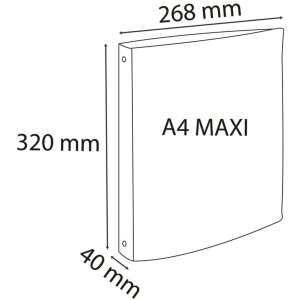 Classeur à anneaux en PP 1,2mm avec 4 anneaux 30mm, dos 40mm, Linicolor, pour format DIN A4 extra large couleurs assorties