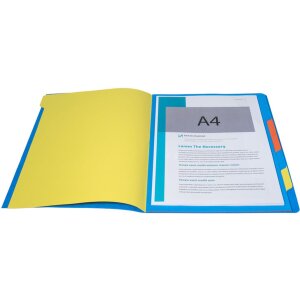 Dossier de classement en carton Manila 400g agrafé avec 7 compartiments et élastique, pour format A4 Couleurs assorties