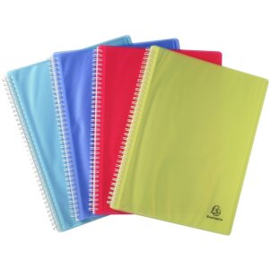 Exacompta 56172E Chemise spirale 30 pochettes Linicolor...
