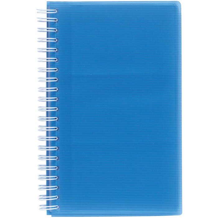 Livre de cartes de visite 16 pochettes pour 96 cartes Linicolor, 12x18,5cm couleurs assorties