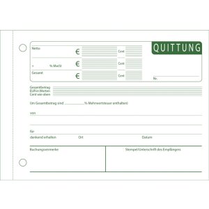 Livret de formulaires Quittances avec justificatif et...