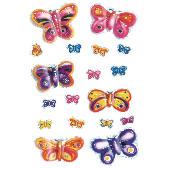 charmants papillons 3D, autocollants de la série MAGIC