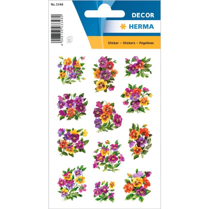 Stickers violettes multicolores micacés de la série DECOR autocollants