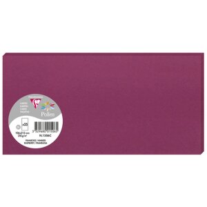 Pack 25 cartes Pollen, DL 106x213mm, 210g framboise