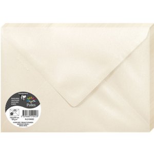 enveloppe C5 pollen 120g nacré ivoire 20 pcs paquet