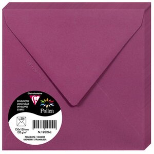 Enveloppes POLLEN framboise 120x120 mm - 12026C