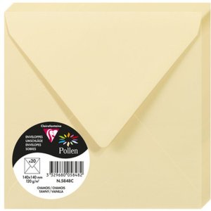 Enveloppe Pollen 20 pièces chamois 140x140 mm 120g