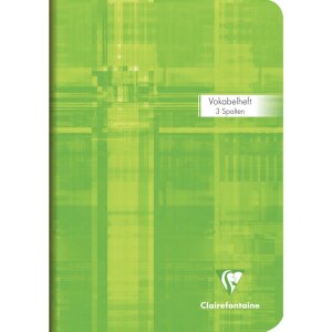Cahier de vocabulaire A5 ligné avec 2 barres centrales