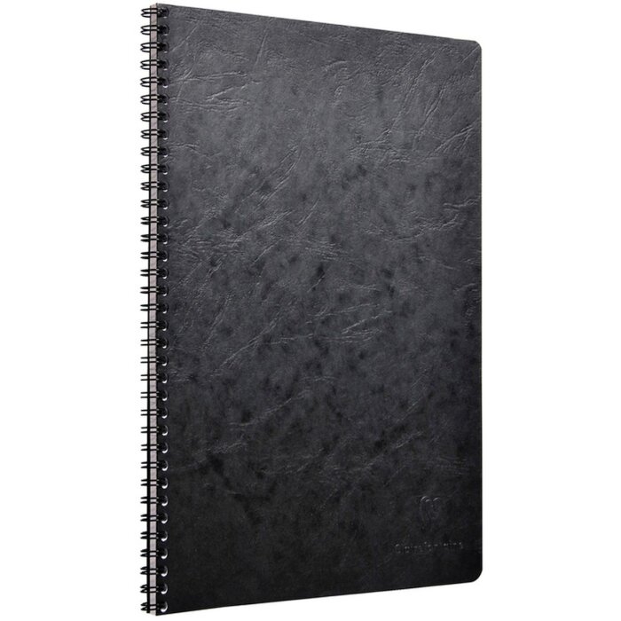 Cahier à spirales Age Bag, DIN A4 21x29,7cm, 50 feuilles, 90g, quadrillé noir