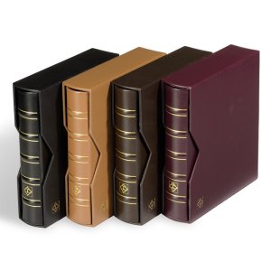 Reliure à anneaux OPTIMA, design cuir classique avec cassette de protection, noir