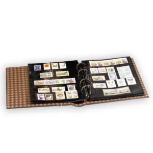 Reliure à anneaux OPTIMA, design cuir classique avec cassette de protection, noir