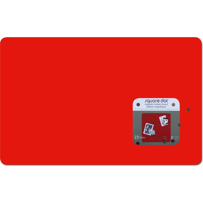 Tableau magnétique OBLONG rouge 38x60 cm