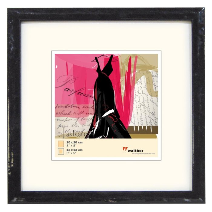 Cadre carré COUTURE 13x13 noir