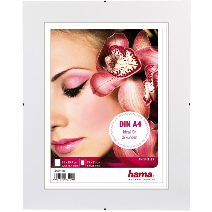 Hama Porte-photos sans cadre verre antireflet 21x29,7 cm DIN A4