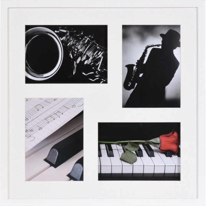 Piano 40x40 cm Galerie de photos 4 photos 13x18 cm blanc