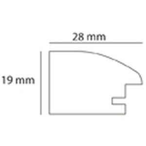 Soft Cloud cadre en bois 15x20 cm gris