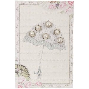 Clayre & Eef Carte en perles Parapluie 10x15 cm