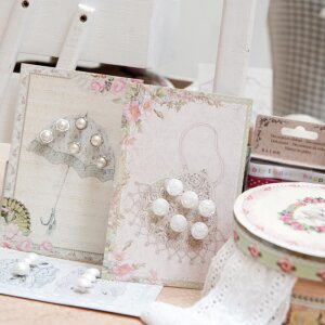 Clayre & Eef Carte en perles Parapluie 10x15 cm