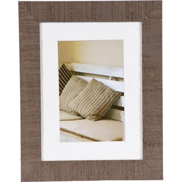 Cadre photo en bois Henzo Driftwood 15x20 marron moyen avec passe-partout 10x15 cm