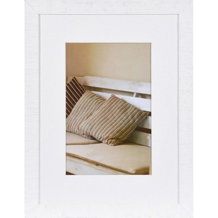 Cadre en bois Henzo Driftwood 30x40 cm blanc avec passe-partout 20x30 cm