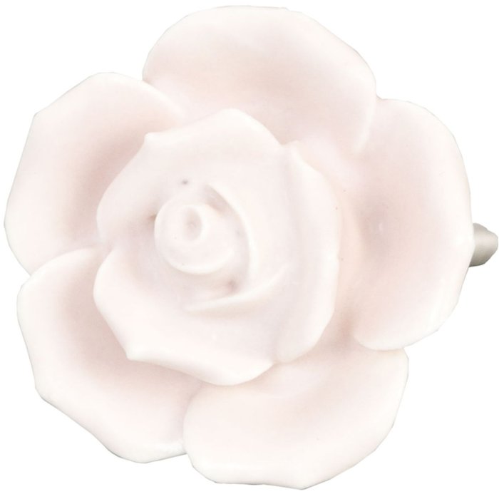 Clayre & Eef 61861 Bouton de porte Ø 4.5 cm Rose Céramique
