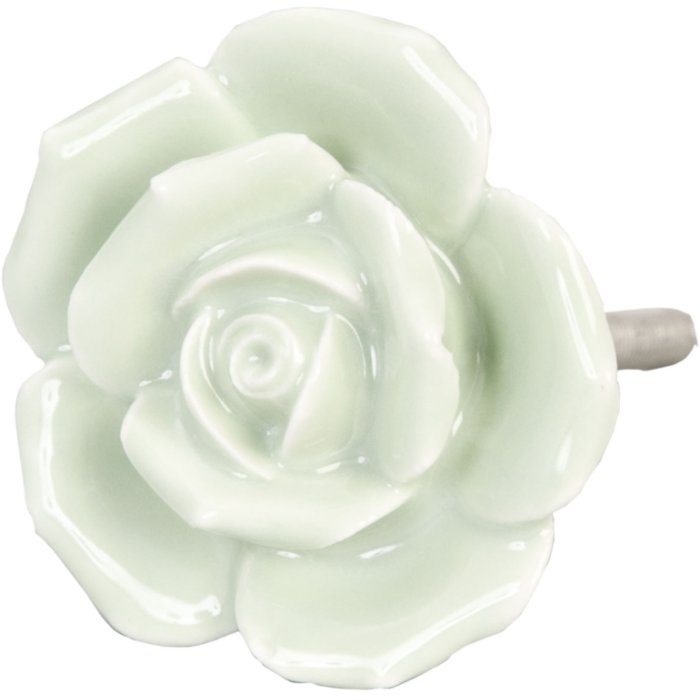 Roses bouton de meuble Ø 4,5 cm vert pastel