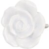 Clayre & Eef 61876 Bouton de porte Ø 4.5 cm Blanc Céramique